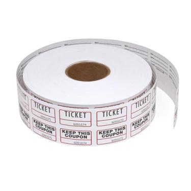 Imagem de Huron Rolos de bilhetes, branco, caixa com 4 rolos (2000 bilhetes por rolo)