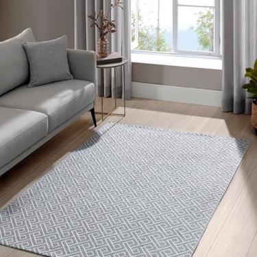 Imagem de Tapete Retangular 1,40 x 2,00 Jacquard Decor Tapecol Antiderrapante Bella Janela - Sala Quarto (London Cinza Prata)