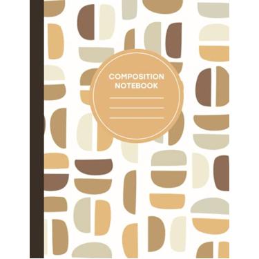 Imagem de Composition Notebook: Abstract Composition Notebook | Aesthetic Journal | Wide Ruled Paper Book - 8.5 x 11" (110 Pages) | Back to School Notebook for Students, Teens, College, Study Notes