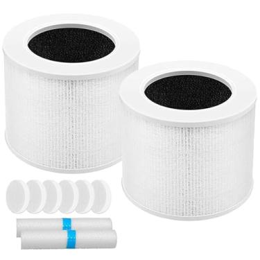 Imagem de UnXun Pacote com 2 mini filtros de substituição para mini purificador de ar Levoit Core 3 em 1 H13 True HEPA Carbon Pre-Filter
