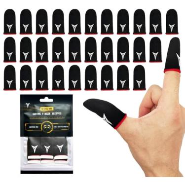 Imagem de 30 peças de capas de dedo para jogos para celular, capas de dedo Nuozme compatíveis com todos os dispositivos com tela sensível ao toque, nanofibras supercondutoras de 0,15 mm, sensação suave,
