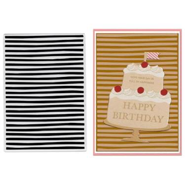 Imagem de Pastas de gravação de plástico com fundo listrado para fazer cartões, linhas amplas, fundo para scrapbooking, modelo de álbum de fotos, papel de cartão, feito à mão, faça você mesmo, moldes para