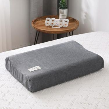 Imagem de Capa de travesseiro de látex macio de algodão, capa de travesseiro de látex, cor sólida, fronha de dormir xadrez para travesseiro de espuma de memória 30x50cm, A16