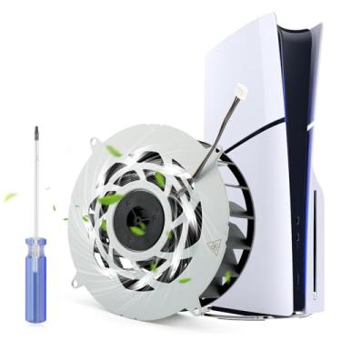 Imagem de Compatível com PS5 Slim Internal Cooling Fan Substituição para PlayStation 5 Slim 19 Blades Fan Cooler para NMB 11541GS-12M-WB-01 CPU Cooling Fan Console Accessoires