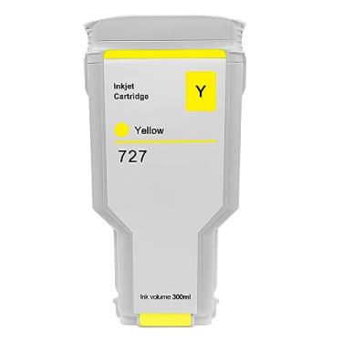Imagem de Compatível com HP 727XL Amarelo 300ML Substituição para HP 727 F9J78A 727Y para impressoras HP DesignJet T920 T930 T1500 T1530 T2500 T2530 (1 pacote)