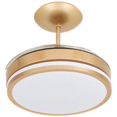 Imagem de Ventilador Teto Retratil Controle Remoto 91cm Ouro Bivolt