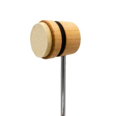 Imagem de Low Boy Batedor de bumbo leve de madeira/feltro - natural com listras pretas