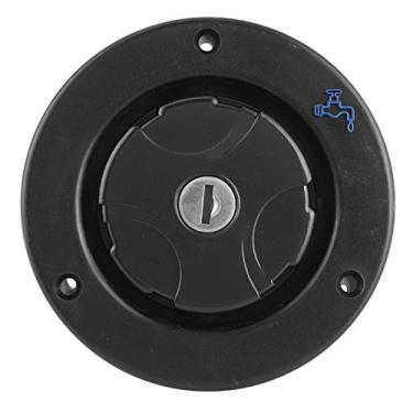 Imagem de Porta de Enchimento de Tanque de Trava de Enchimento Redonda de água Com Chave para RV, Iate, Carro de Acampamento e Reboque - Disponível Em Preto e Branco (Preto)