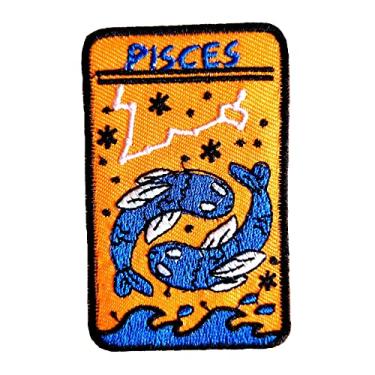 Imagem de Minason Signs of The Zodiac Badge Emblem Iron On Patch bordado costurado em remendos para bricolage vestido saia menina bolsa infantil camiseta roupas artesanais (Zodíaco 06)