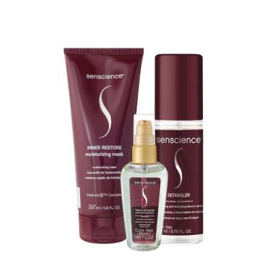 Imagem de Kit Senscience Inner Restore Máscara True Hue Óleo e Detangler Leave-i
