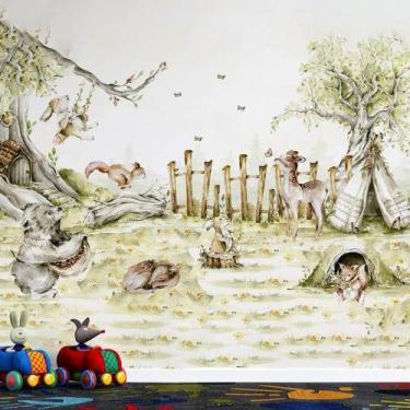 Imagem de Papel de Parede Infantil Safari AL 126 - AloPapers, 4,00m de largura, 