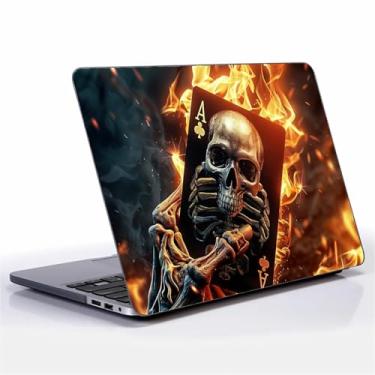 Imagem de Goodsprout Capa de computador para MacBook Air 13,6 polegadas Hold The Fire Poker padrão colorido preto versão 2022 modelo A2681 capa rígida compatível com MacBook Air 13,6 polegadas