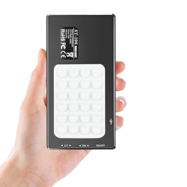 Imagem de JatureClets Luz de telefone de 192 LED com ventosa de silicone 3000 Mah, clipe recarregável, luz de vídeo ajustada, 3 modos de luz, luz de selfie para celular, para selfie, videoconferência, TikTok,