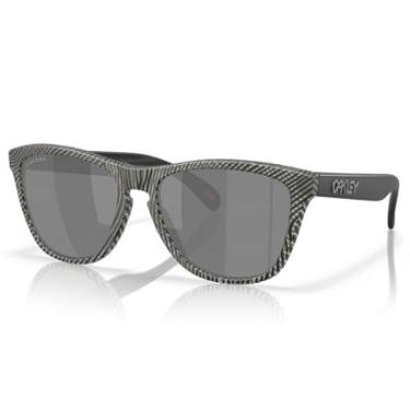 Imagem de Óculos de Sol Oakley Frogskins Matte Grey Ink Fingerprint 55-Masculino