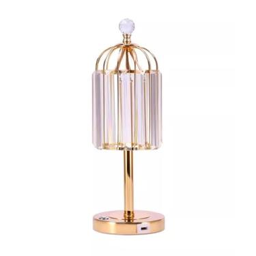 Imagem de Abajur de cabeceira Abajur de mesa de cristal Abajur de mesa de cristal com escurecimento por toque Abajur de mesa com carregamento USB para celular Abajur de mesa de cabeceira Abajur para quarto Sala