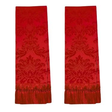 Imagem de 2 Mantas Xale Para Poltrona Pequena Peseira 0,70 X 1,80 (12 VERMELHO)