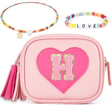 Imagem de ONECOCOA Presentes de aniversário para meninas, bolsa infantil para meninas, presente para meninas de 3, 4, 5, 6, 7, 8, 9, 10, 11, 12 anos, presente para meninas, rosa, H