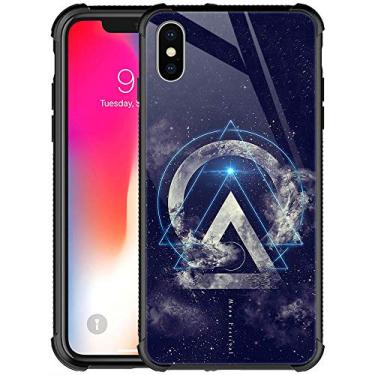 Imagem de CARLOCA Capa compatível com iPhone XR, capas para iPhone XR para meninos homens jovens, lindo caos hipster triângulo design padrão legal à prova de choque capa antiarranhões para iPhone XR 6,1
