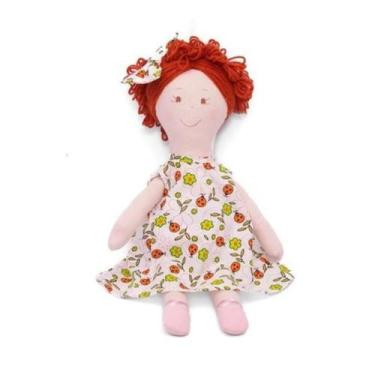 Imagem de Vestido Infantil para Bebê de 1 Ano + Boneca de Pano + Laço de Cabelo 