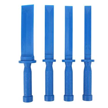 Imagem de GRCFUMO Conjunto de raspador de plástico de 4 peças, conjunto de raspador de cinzel de plástico resistente, ferramenta raspadora de tinta de plástico flexível para remover