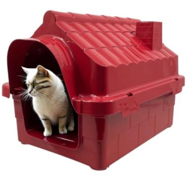 Imagem de Casinha Pet para Cachorro Gato Conforto e Segurança Casa N1 (Vermelho, N1)