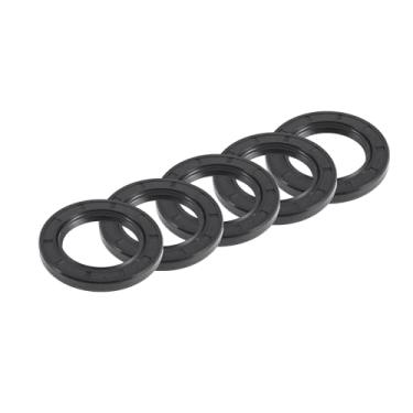 Imagem de REPAIROCK Vedação de óleo universal TC borda dupla W anel de vedação de mola de aço vedação do eixo rotativo 40 x 62 x 7 mm alta pressão NBR borracha preta 5 peças