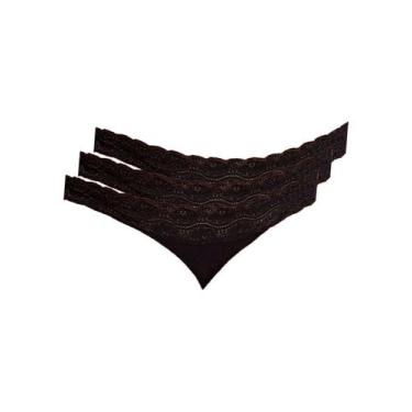 Imagem de Kit com 3 Calcinhas Biquíni Hope L 35320, Preto, M