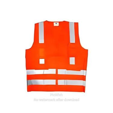 Imagem de Colete laranja/branco refletivo tam. gg jaqueta plastcor