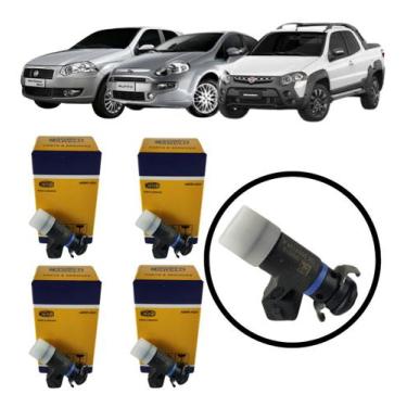 Imagem de 4 Bico Injetor Fiat Palio Punto Siena Doblo Idea 1.6 Ipe018 - Magneti 