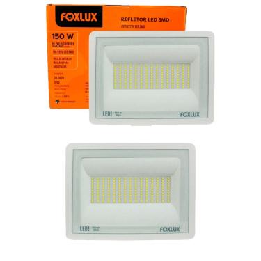Imagem de Kit 2 Refletor Led 150W 6500K Branco Bivolt Foxlux