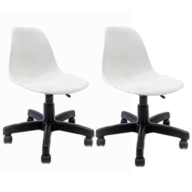 Imagem de CADEIRA EAMES OFFICE PRETO CX 2 - PP BRANCO