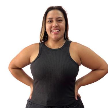 Imagem de Blusinha regata plus size modelo versatil  look casual - SEM MARCA, Pr