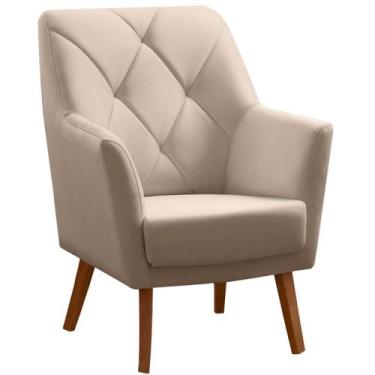 Imagem de Poltrona para Sala e Escritório Decorativa Héstia - Konfort, Veludo Be