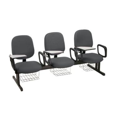 Imagem de Cadeira Escolar em longarina para Escolas Linha Uno Marrom