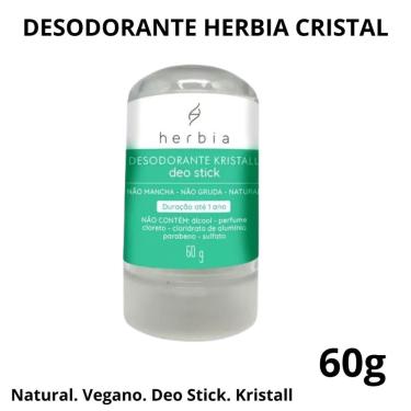 Imagem de Desodorante Cristal Pedra Deo Stick Natural Vegano Sem Aluminio Herbia 60g
