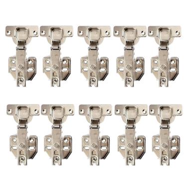 Imagem de Kit 10 Dobradiça Renna Com Amortecedor Reta Renna