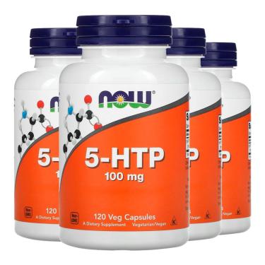 Imagem de 5Htp 100mg Now Foods 5hidroxitriptofano 120Cáp Importado 4un