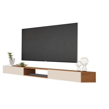 Imagem de Rack Suspenso Para TV até 72 Polegadas Nicho 1.8 Nature/Off White – Giga Móveis