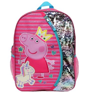 Imagem de Mochila Peppa Pig para meninas do jardim de infância e ensino fundamental de 40 cm