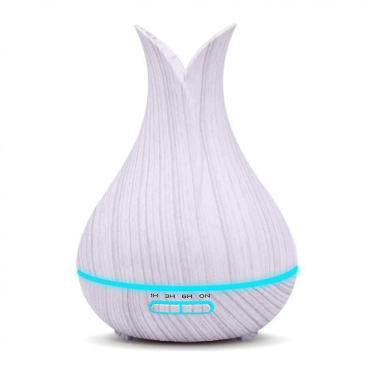 Imagem de Desumidificadores umidificadores para quarto sem bpa Difusor de óleo essencial com controle remoto de 400ml desligamento automático branco