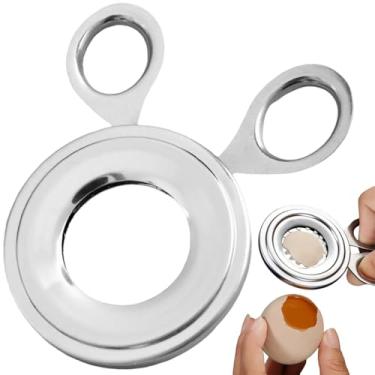 Imagem de Cortador de cobertura de ovo de aço inoxidável para ovos cozidos, abridor de ovos duros, separador de ovos, abridor de ovos para acessórios de cozinha cozidos, gadgets
