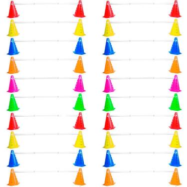 Imagem de Kit Agilidade Treinamento Funcional 40 Cones com Barreira