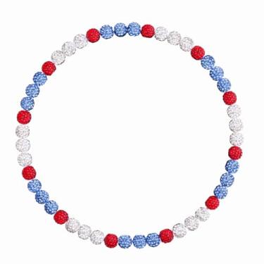 Imagem de NUKAYAI Colar masculino com contas de beisebol, coleção Bling Ice 40,6 cm/45,7 cm, strass brilhante, inspirado em discoball, colares, presentes para amantes de times de jogadores de beisebol, 20