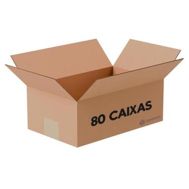 Imagem de 80 Caixas De Papelão Ecommerce Embalagens Tamanho Pequena 16x11x6 Corr