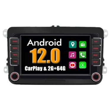 Imagem de RoverOne Central Multimídia para Volkswagen Golf Jetta para Skoda Octavia Superb para Seat Leon com CarPlay Android Auto Navegação GPS Bluetooth Radio Estéreo WiFi
