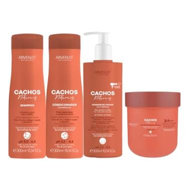 Imagem de Arvensis Vegan Professional, Kit Cachos Shampoo, Cond, Ativador e Máscara 2x1 Arvensis