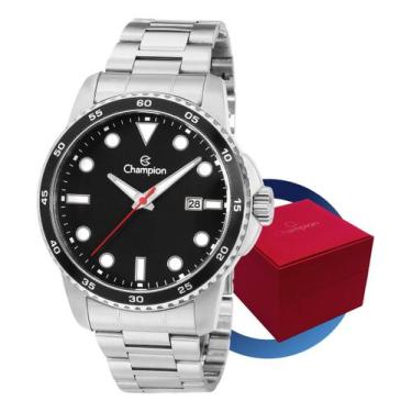 Imagem de Relógio Masculino Prata Champion Original Aço Resistente à Água 5ATM c