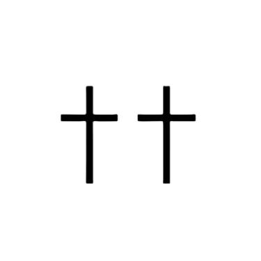 Imagem de Tatuagens temporárias, duas marcas de cruz, tatuagens de cruz, resistentes à água, resiliência, duram de 1 a 2 semanas, aparência de tatuagem real,13,5 x 10,5 cm