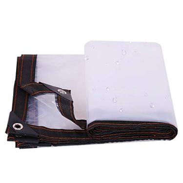 Imagem de MTYLX Lona multifuncional ao ar livre, cobertura de folha de chão transparente toldo de planta de varanda resistente pano de plástico à prova de chuva para jardim acampamento pátio 120G/㎡, a, 2X10M