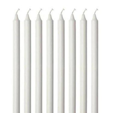 Imagem de Kit Com 10 Velas Brancas De Parafina Nº 10